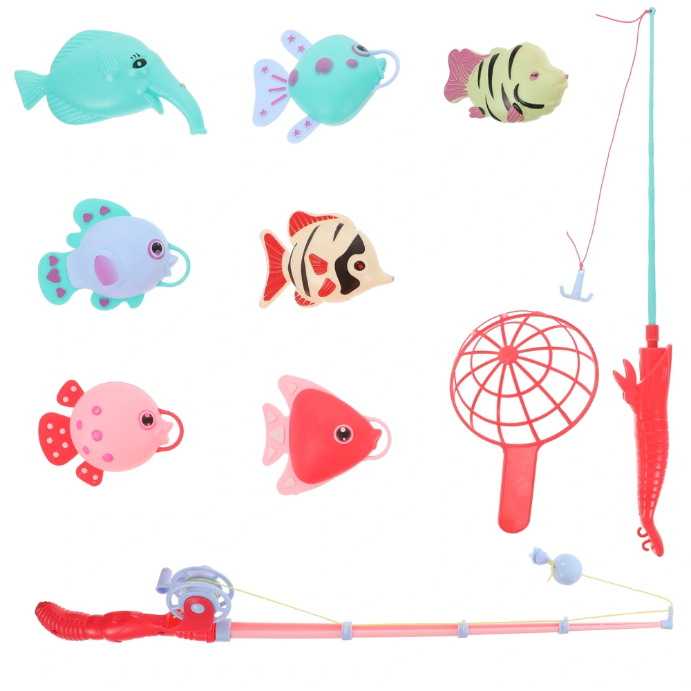 1 Set of Funny Fishing Game Toy Children Fishing Plaything (Random Color)