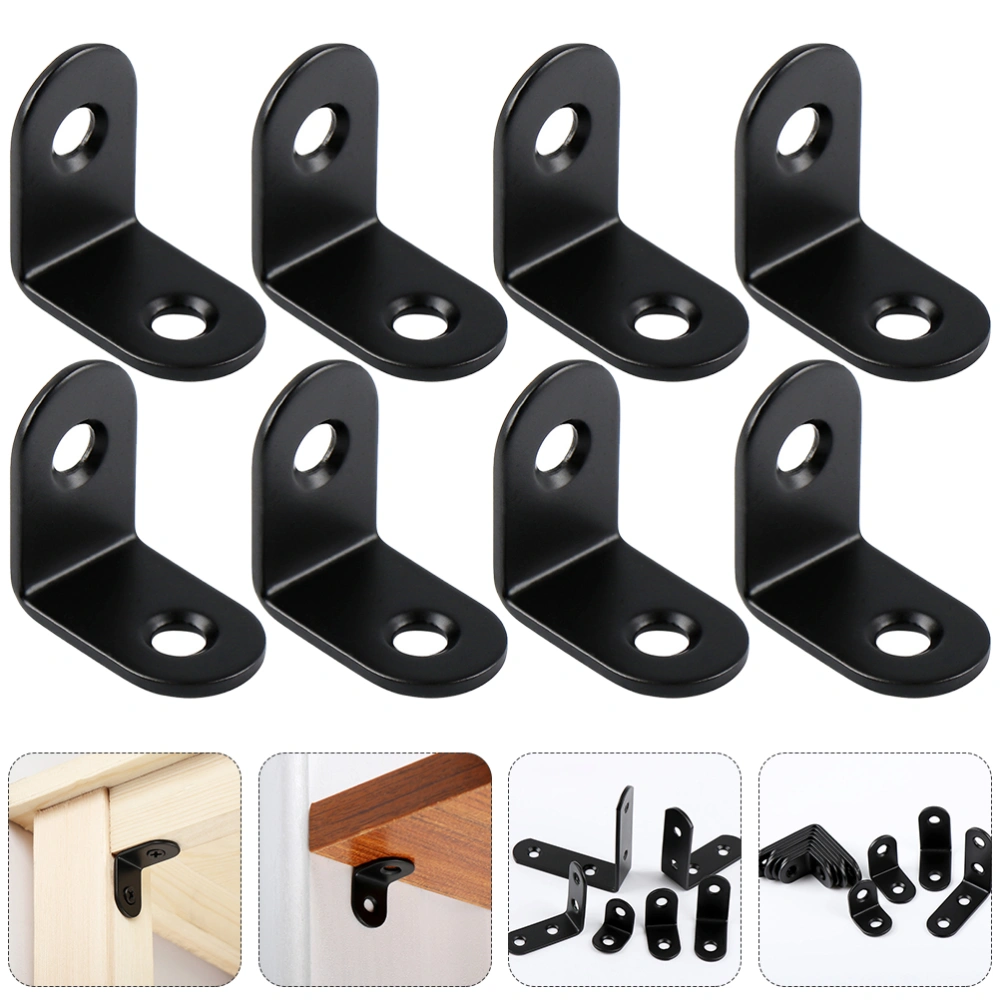 20Pcs Right Angle Corner Braces Stainless Steel L-shaped Bracket Corner Codes Black