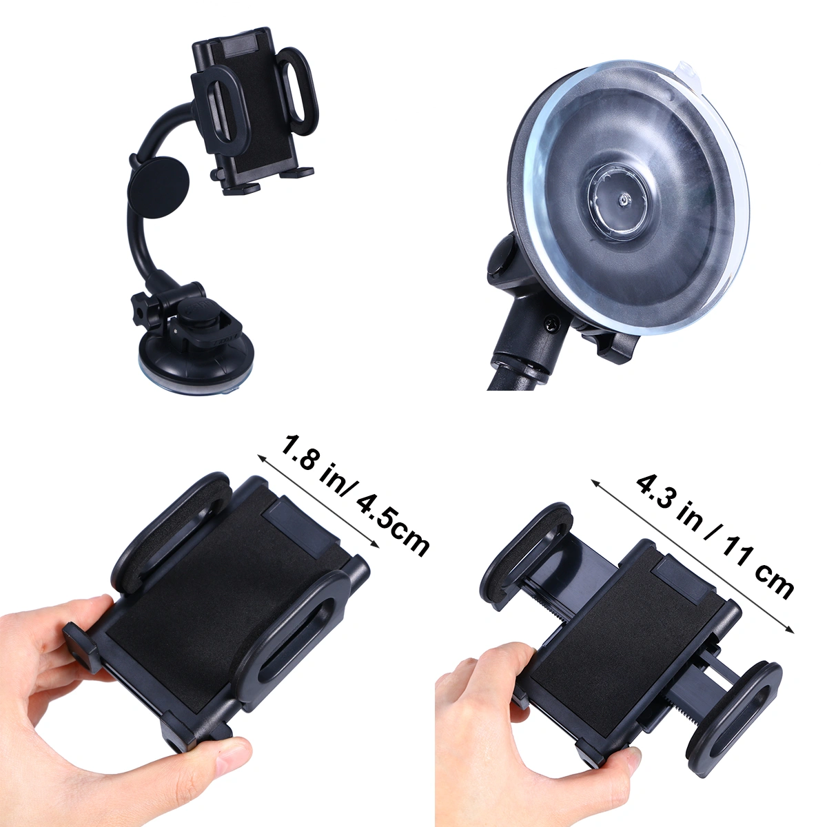 Car Phone Holder Flexible Long Arm Car Phone Mount Windshield Mount for Smartphones