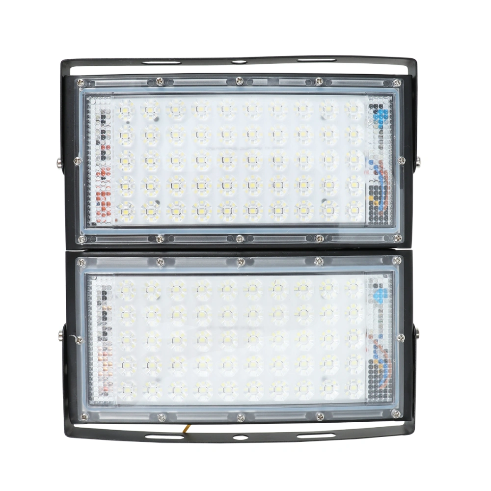 Flood Light 100W Waterproof LED Flood Light for Outdoor Advertising Garden LED Floodlight Wall Washer Light Home (Black Shell White Light)