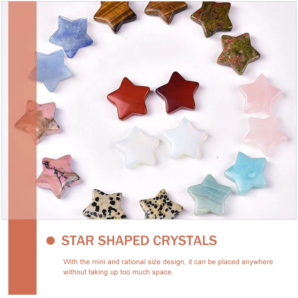 20pcs Star Shaped Crystals Moon Shaped Crystals Decoration DIY Jewelry Craft