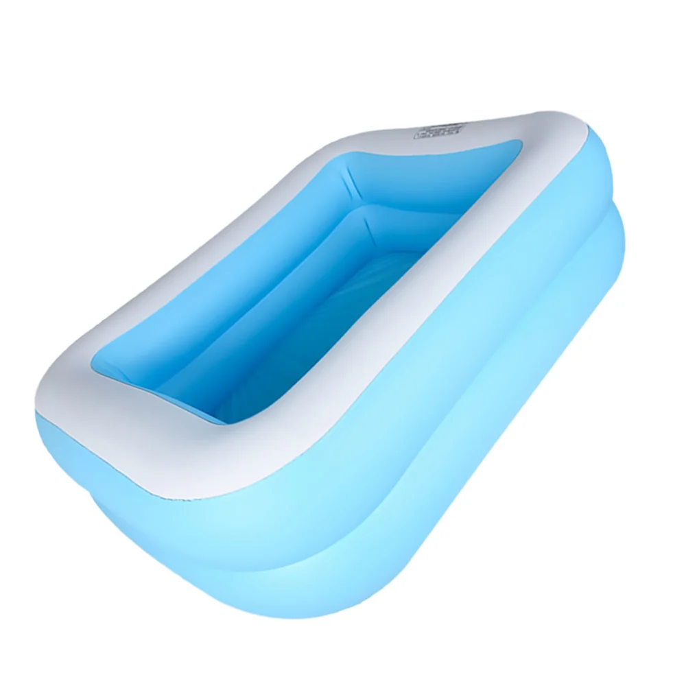 1PC Inflatable Pool Bathtub Funny Water Mattress Swimming Pool Toy for Boys Girls Babies(Sky-Blue)