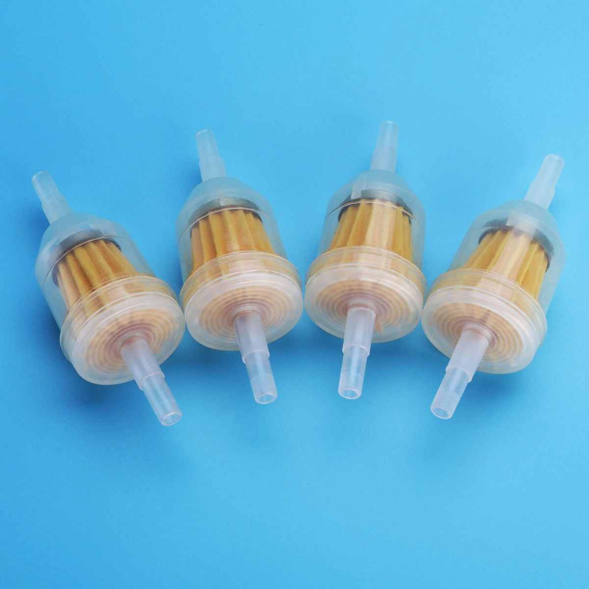 10pcs 1/4 Inch X 5/16 Inch Gas Inline Fuel Filters for Kawasaki Kohler Small Engine (With Steel Ring)