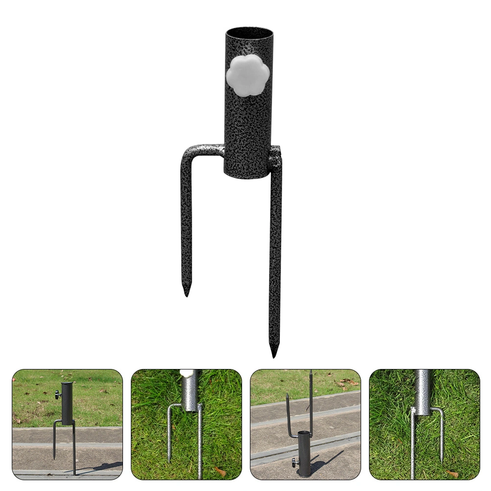 Beach Umbrella Steel Anchor Outdoor Umbrella Stand Parasol Ground Insert Anchor