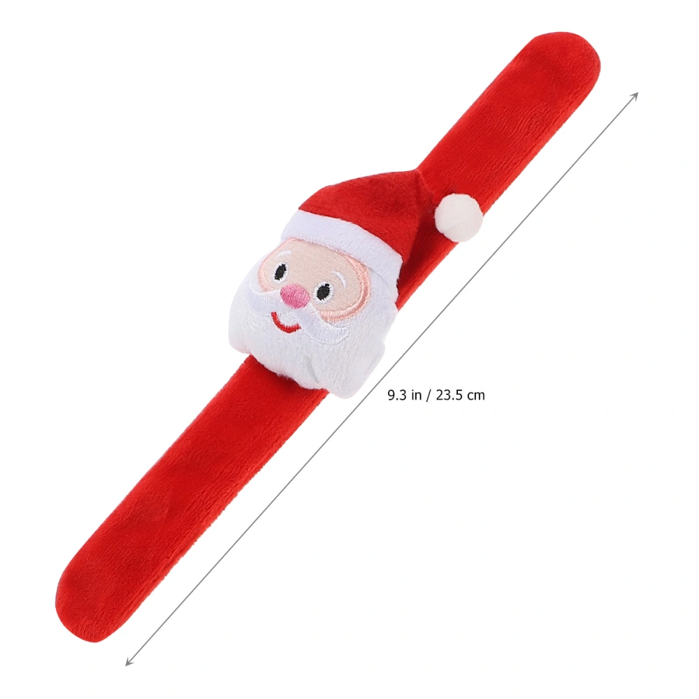 5PCS Christmas Santa Claus Slap Bracelet Gift Toy Supplies Wrist Strap