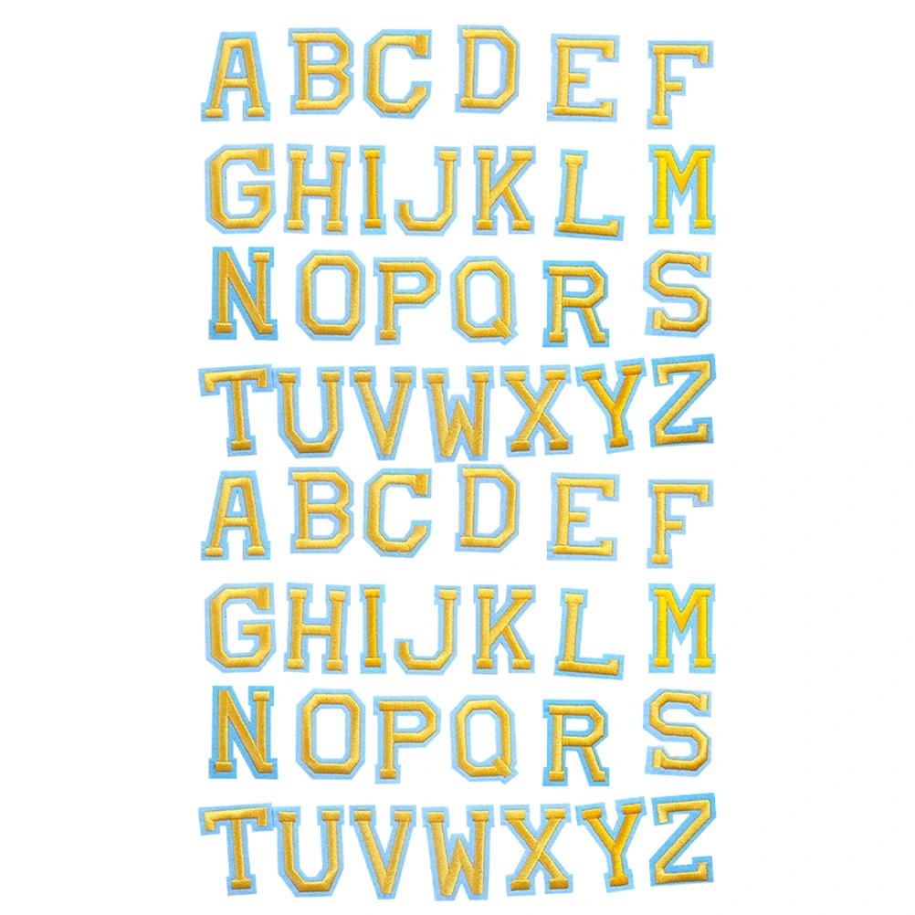 52pcs English Alphabet Patches Iron on Embroidered Patches Repair Patches