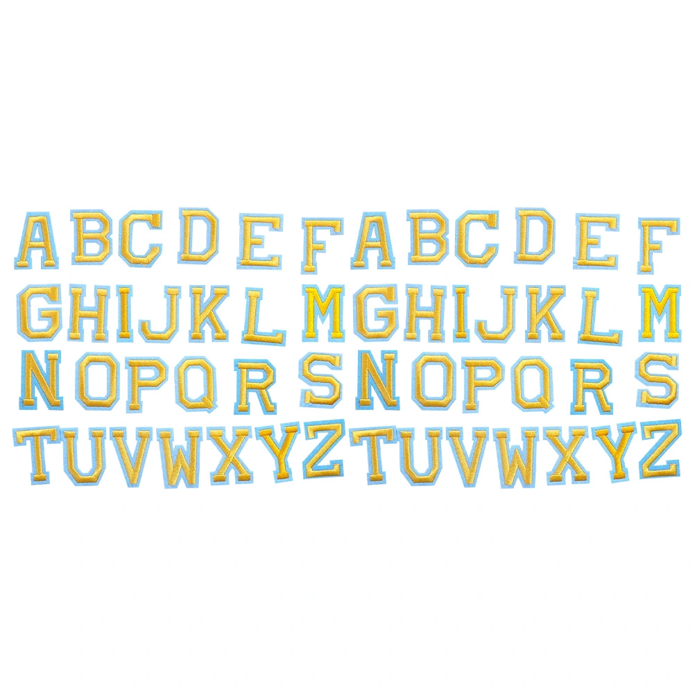 52pcs English Alphabet Patches Iron on Embroidered Patches Repair Patches