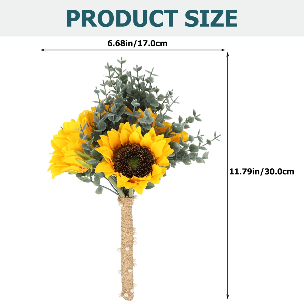 Artificial Sunflower Bridal Bouquet Wedding Bouquet Romantic Bridal Bouquet Bridesmaid Bouquet