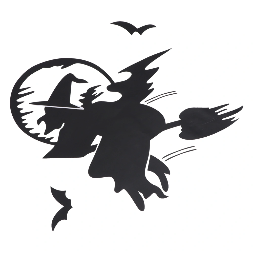 2Pcs Halloween Witch Wall Decals Window Sticker for Living Room and Bedroom