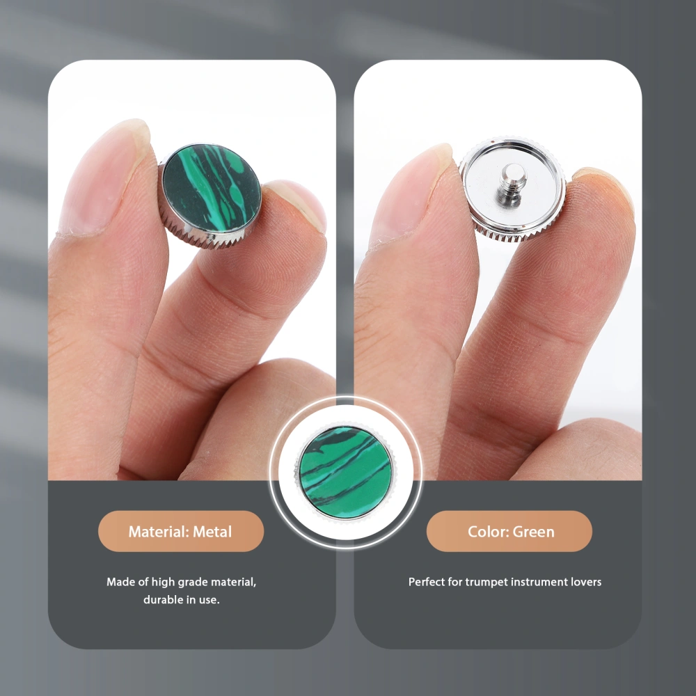 3pcs Saxophone Finger Buttons Repair Parts Saxophone Replacement Accessory Decor DIY (Green)