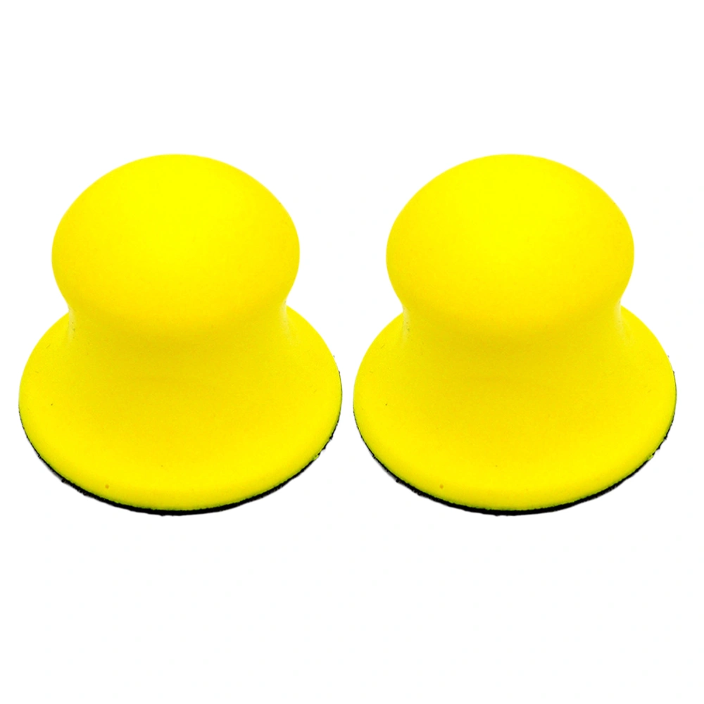 2Pcs 3Inches Sanding Disc Holder Sandpaper Backing Polishing Pad Hand Grinding Block Sanding Pad (Yellow)