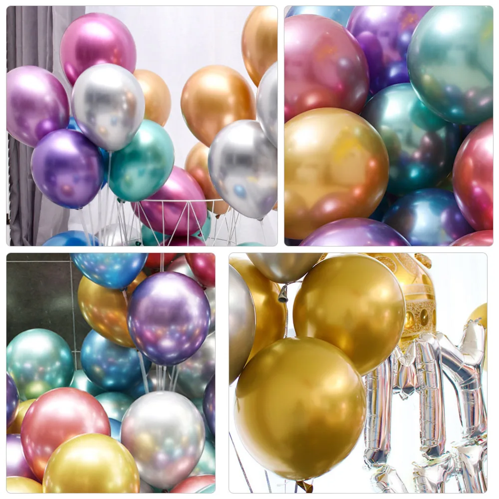 50PCS 12 inches Latex Balloons 2.8G Thickening Balloons Decor (Assorted Color)