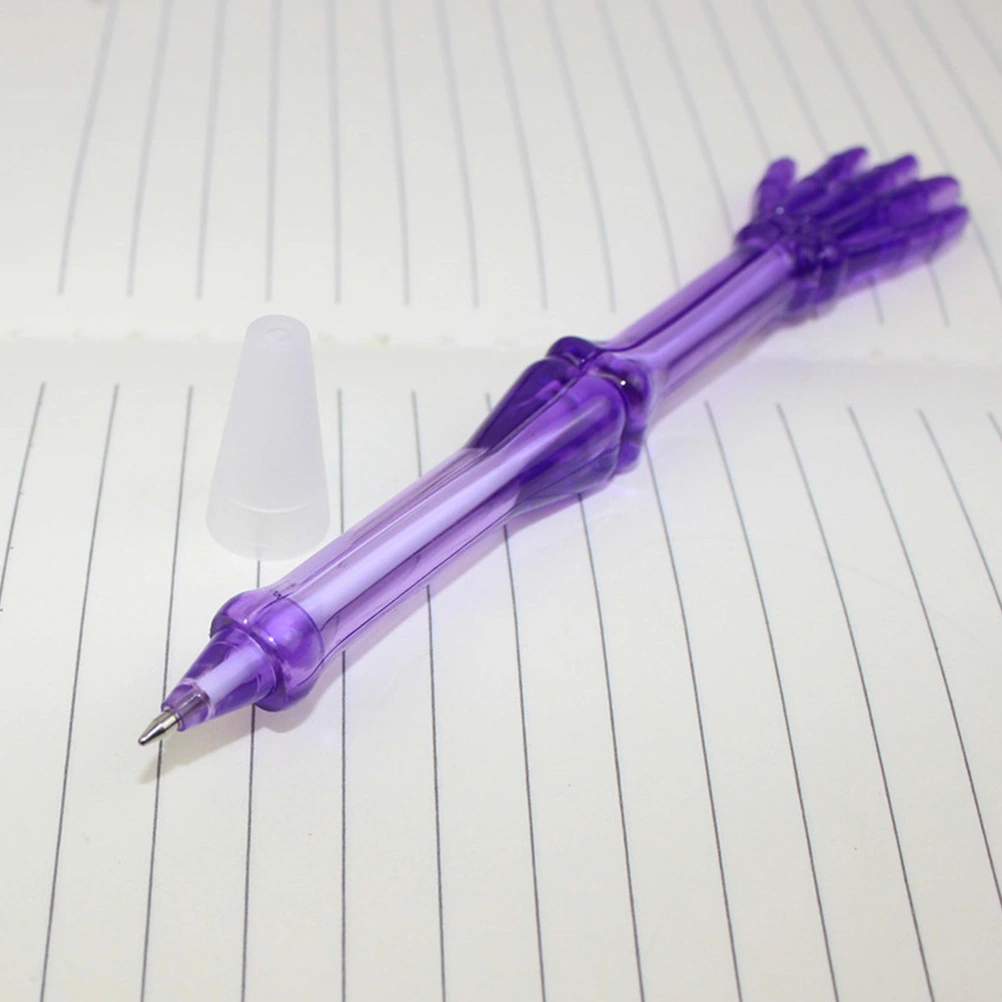 10Pcs Transparent Gel Pens Finger Design Pen Student Stationery (Random Style)