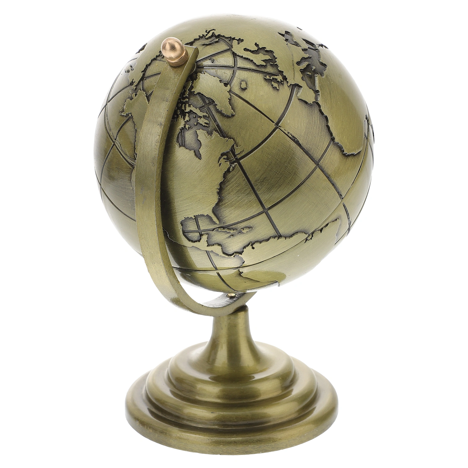 1pc Iron Rotation Globe Decor Desktop Globe Decor Rotation Globe Adornment