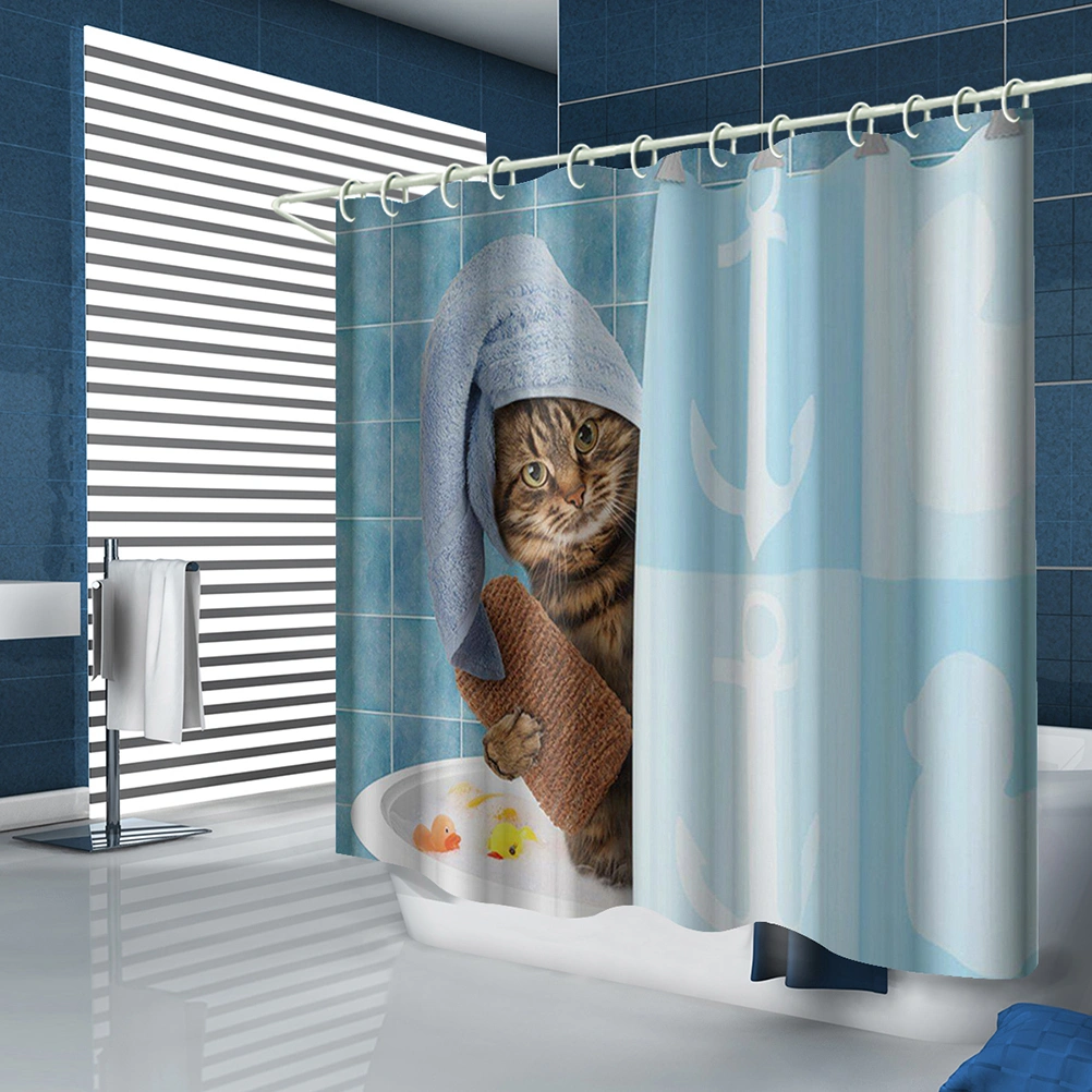 Love Maple Tree Printing Curtain Polyester Shower Curtain Waterproof Cloth Shower Bathing Curtain Home Shower Room Decoration (180x180 CM)