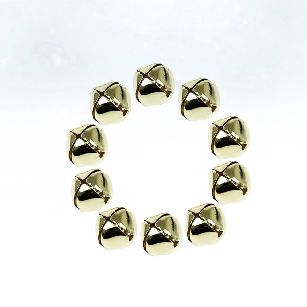 12pcs 36mm Golden Cross Bells DIY Accessories Party Decor Christmas Bell (Golden)