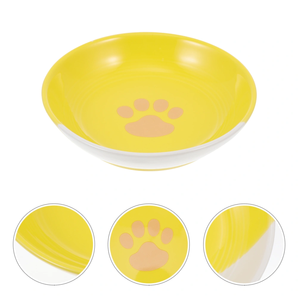 1pc Cat Ceramic Water Bowl Kitten Food Dish Water Feeder Pet Feeding Supply