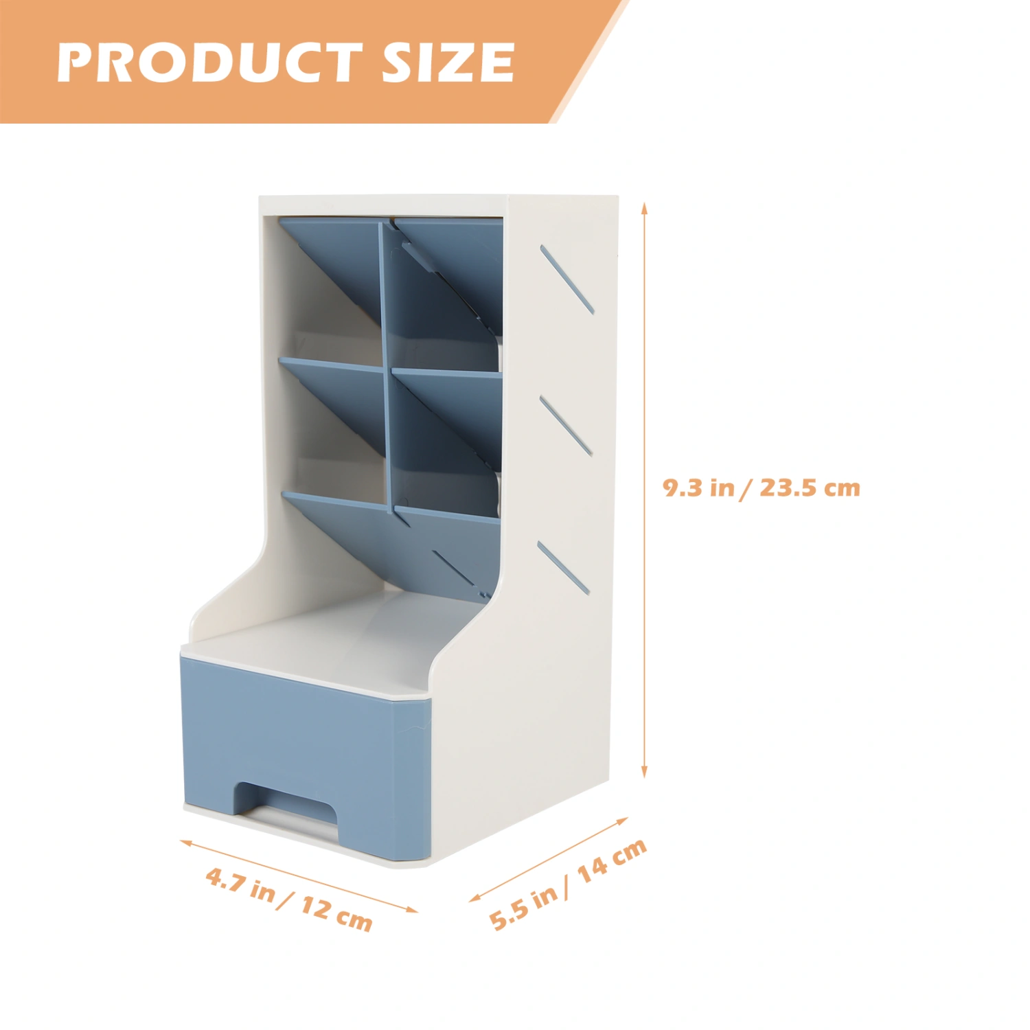 Oblique Pen Case Pen Holder Desktop Stationery Case With Drawer Design Stationery Supplies