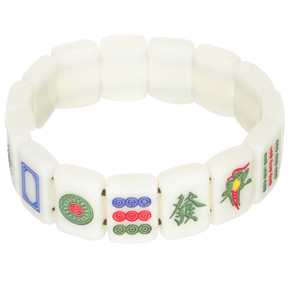 Creativity Mahjong Bracelet Mahjong Stretchy Bracelet Mahjong Valentine Gift Bracelet