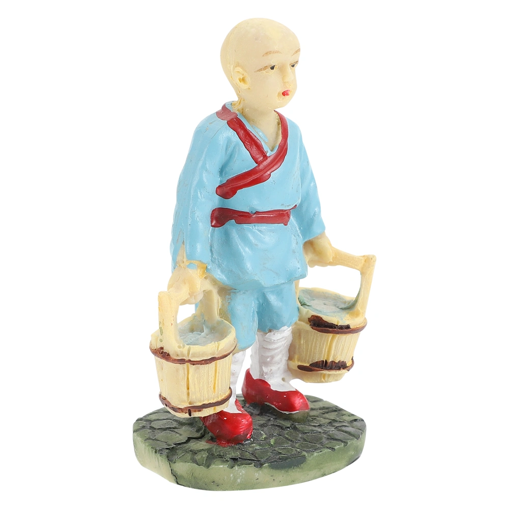 Little Monk With Bucket Adornment Psychological Counseling Sand Table Accessory