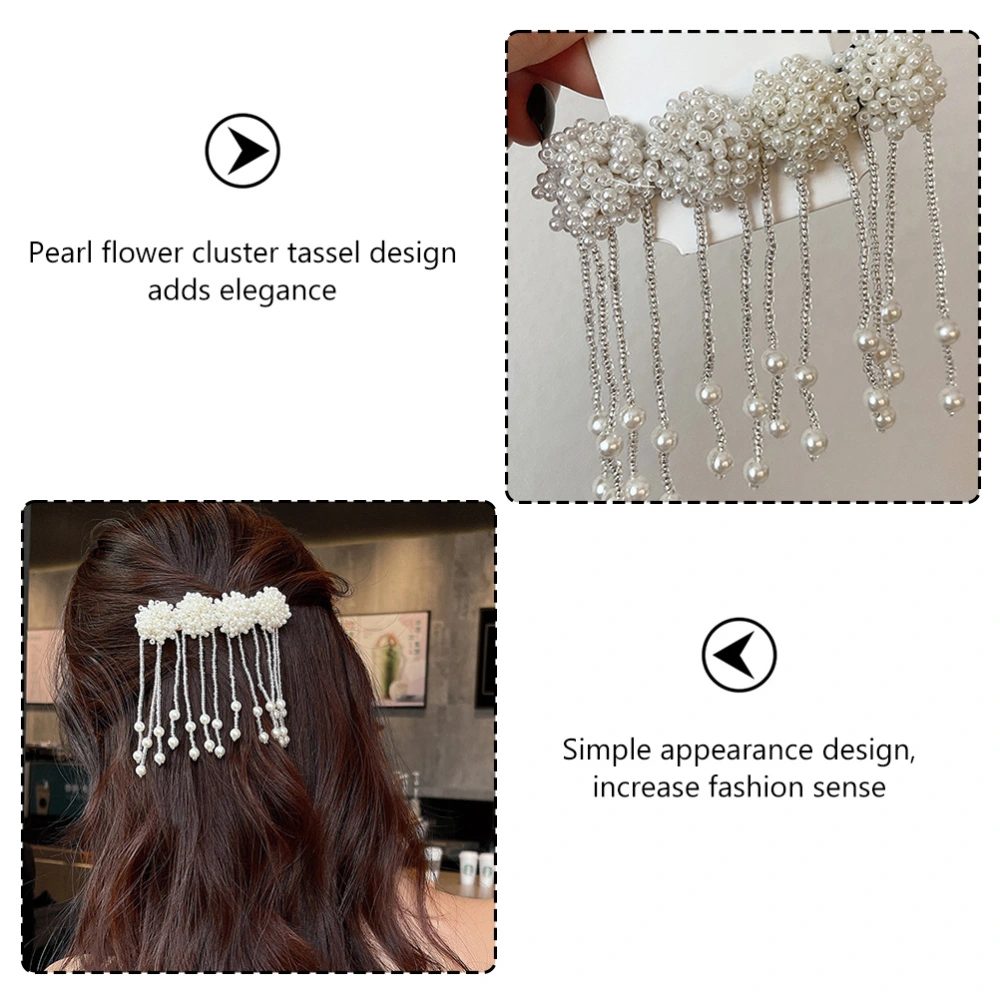 Pearl Hair Clip Tassel Hairpin Retro Hair Barrette Chinese Style Hair Accessory