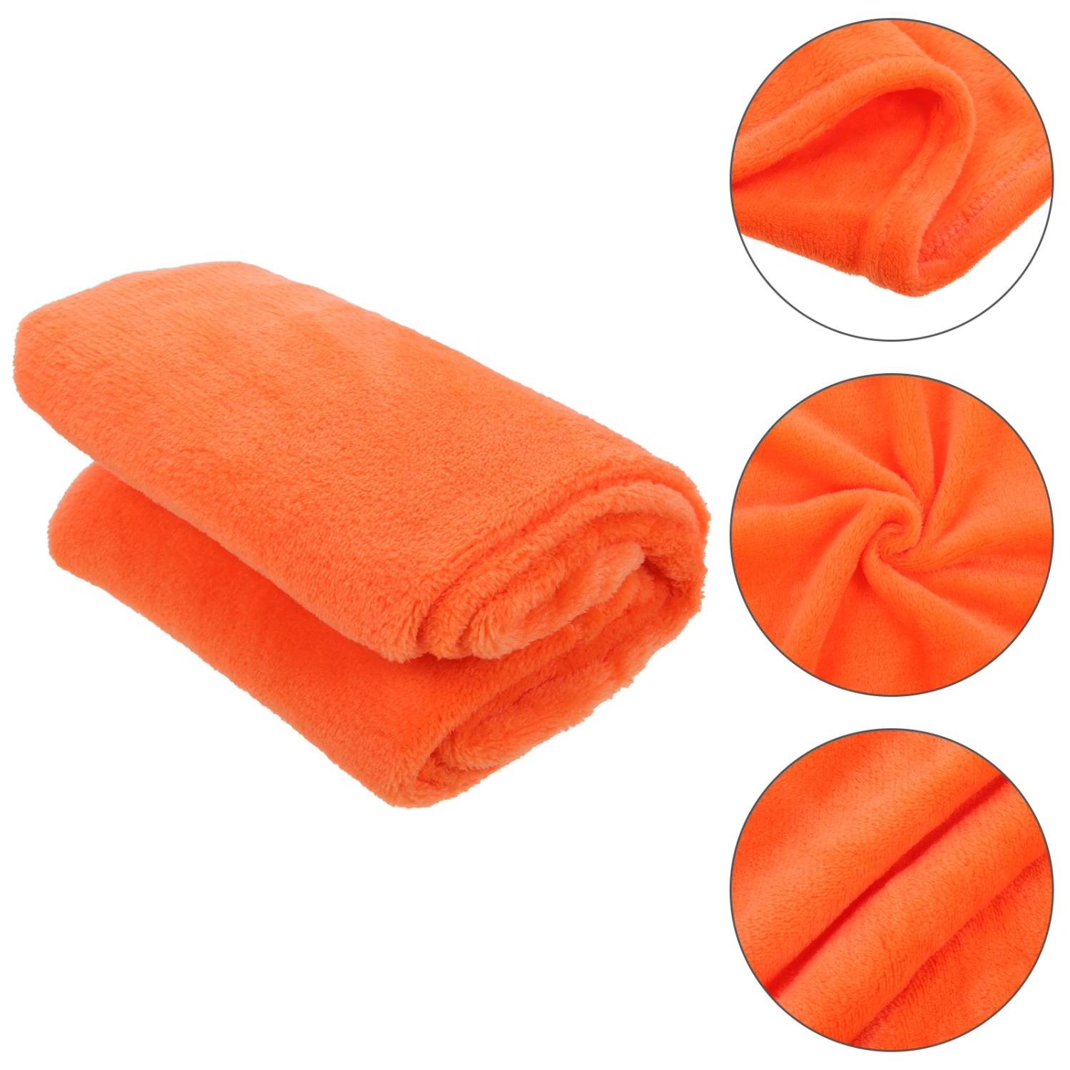 Gorgeous Flannel Fleece Pet Blanket Cozy Towel Solid Color Pet Blanket(Orange)