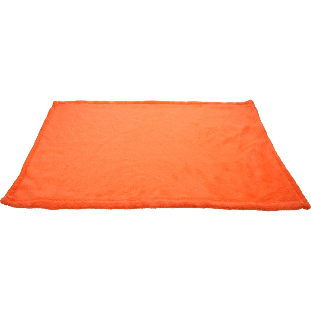 Gorgeous Flannel Fleece Pet Blanket Cozy Towel Solid Color Pet Blanket(Orange)