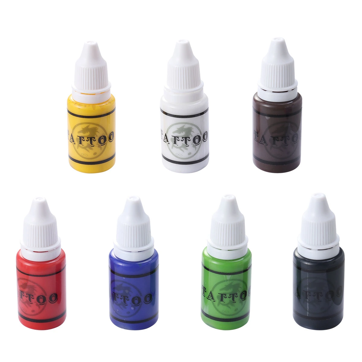 7 Pcs 15ml Eyebrow Lips Permanent Makeup Ink Pigment Cosmetic Natural Microblading Color Goochie Pigment