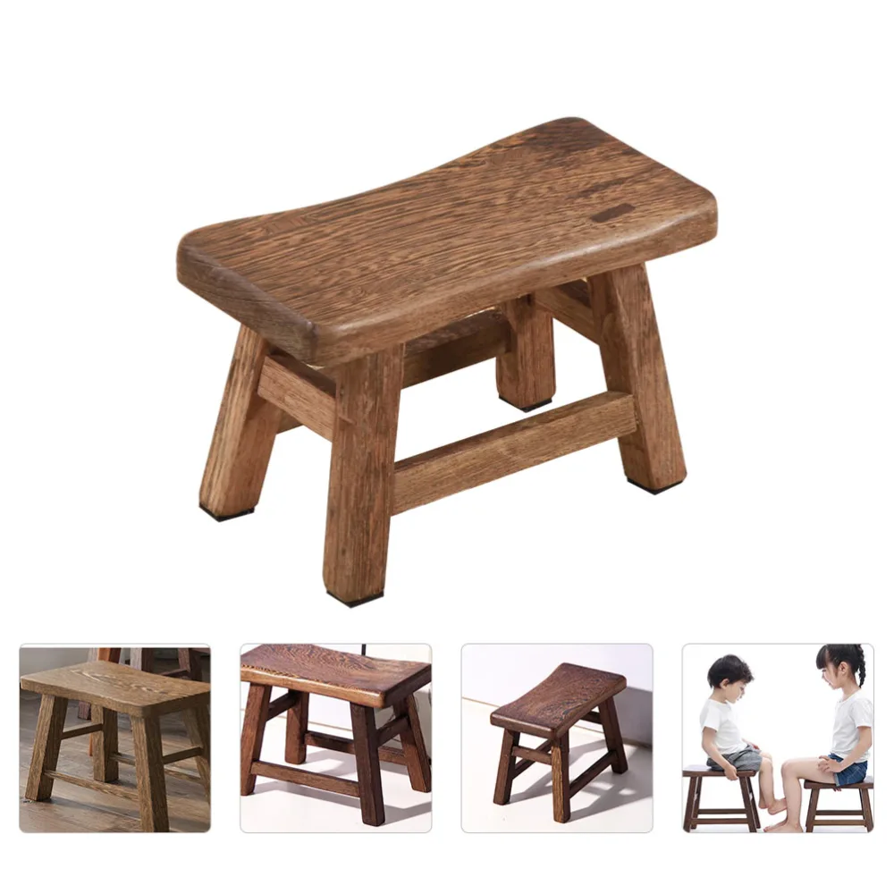 1pc Home Use Footstool Children Stool Kindergarten Stool Wooden Furniture