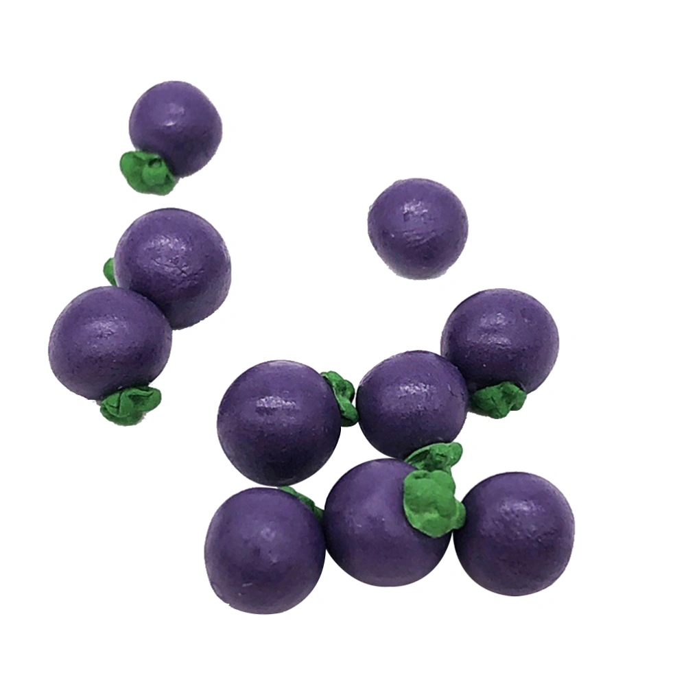 10 Pcs Mini Adornment Miniature Toy Fruit Mangosteen Kitchen Dining Model Play Toy for Kids Adults (Purple)