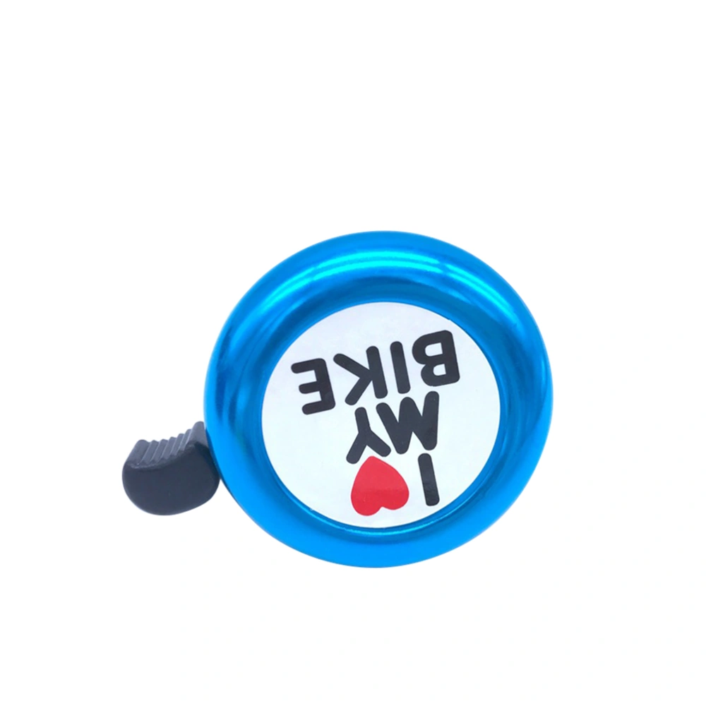 Ring Bell New Safe I Love My Bike Printed Sound Horn Warning Ring Bell Accessory for 22MM Pipe Handlebar (Blue)