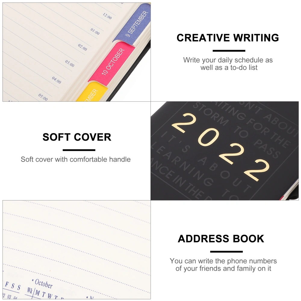 1pc 2022 Schedule Notebook Business Writing Book Time Management Notebook