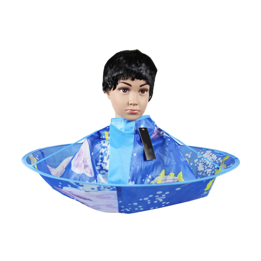 Kids Waterproof Haircut Cape Umbrella Children Hair Cutting Catcher Apron Cape Hairdresser Barber Home Tool