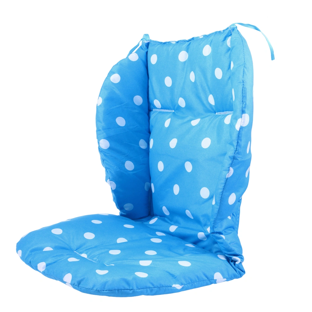 Universal Waterproof Baby Stroller Cushion Pad Dot Pattern Liner Padding Liner Pad Double Side Baby Support Pram Padding Liner Thick Mat (Blue)