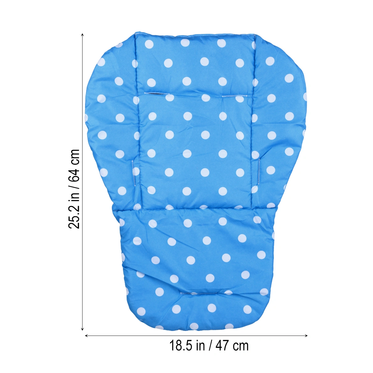 Universal Waterproof Baby Stroller Cushion Pad Dot Pattern Liner Padding Liner Pad Double Side Baby Support Pram Padding Liner Thick Mat (Blue)