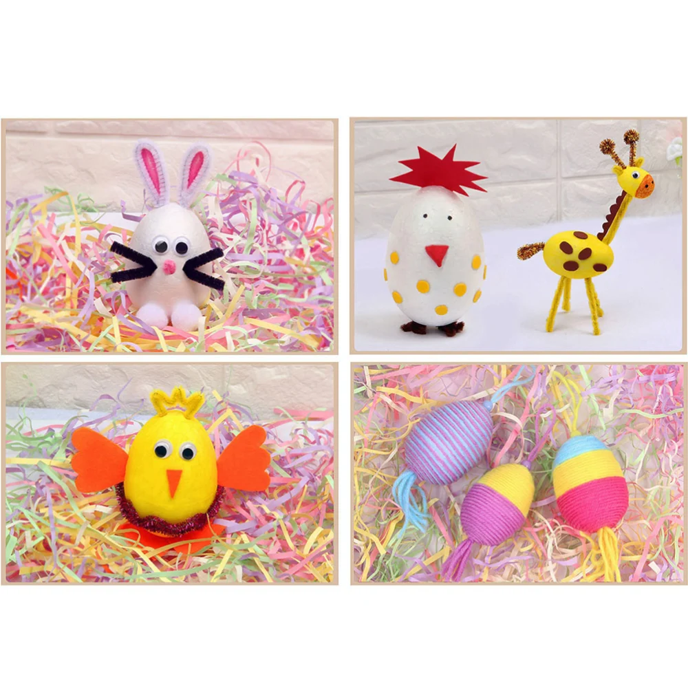 34pcs 8cm DIY Painting Eggs Solid Egg Easter Supplies for Kids Children