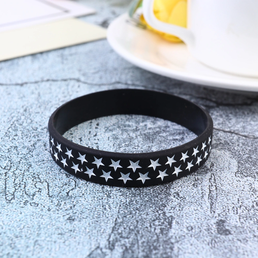 2pcs American Independence Day Memorial Wristband Flag Wristband Presidential Election Cheer Bracelet for Woman Man Adults Kids (Red)