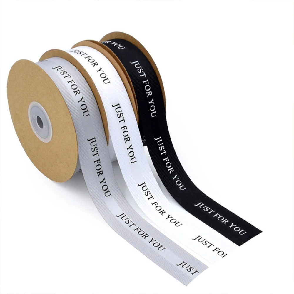 1 Roll of Wedding Silk Ribbon Flower Decoration Grosgrain Ribbon Rib Tape Decorative Craft Accessories (Black-10M)