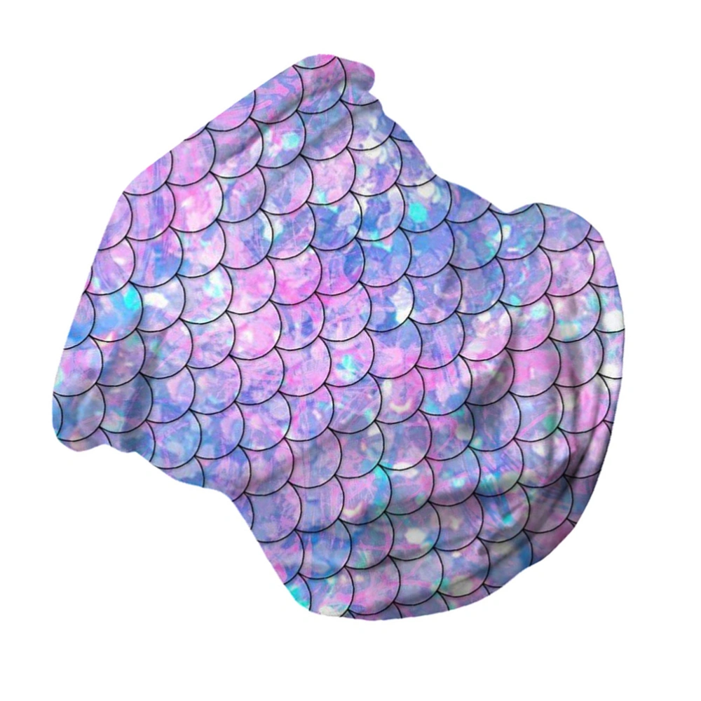 Outdoor Neckerchief Mask Cool Mermaid Fish Scale Grain Printing Face Mask Breathable Protection Sunshade Head Scarf for Cycling Riding Sports