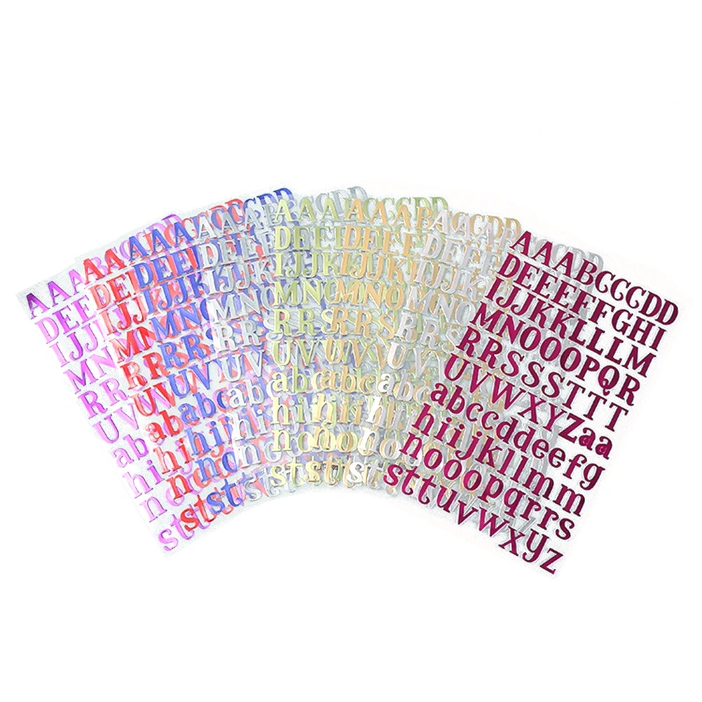 10Pcs Colorful Letter Stickers Alphabet Stickers DIY Stock Stickers (Random color)