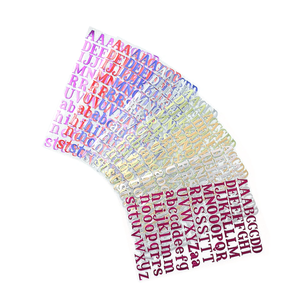 10Pcs Colorful Letter Stickers Alphabet Stickers DIY Stock Stickers (Random color)