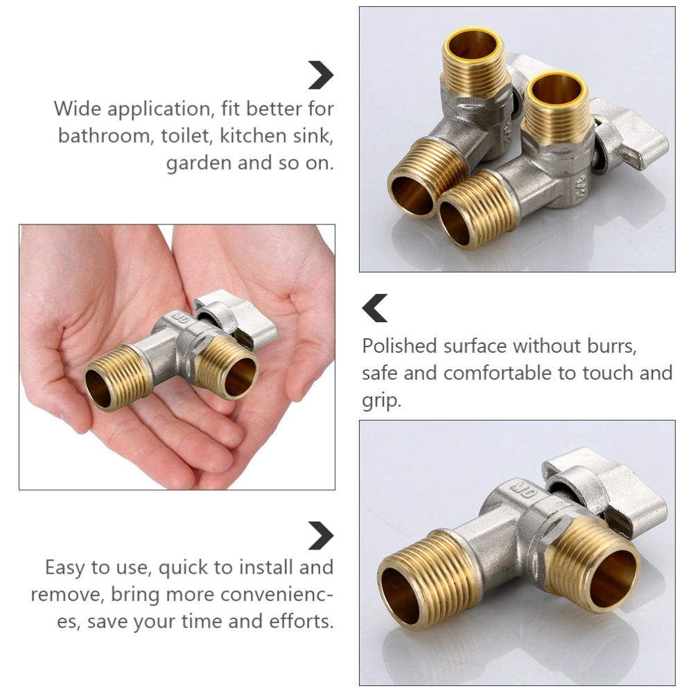 1pc Angle Stop Valves Water Shut Off Angle Valves for Faucet or Toilet Installation