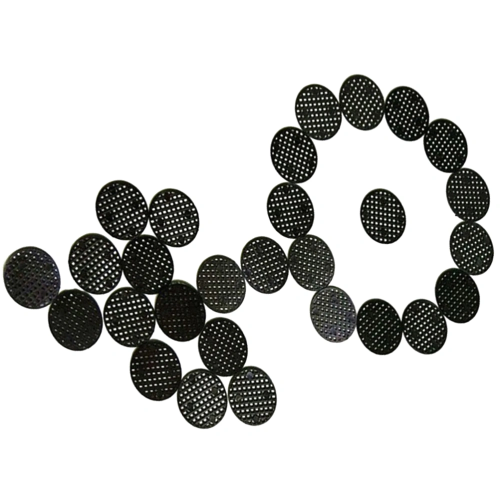 150Pcs Plastic Flower Pot Mesh Pad Bottom Grid Mat Prevent Soil Loss Leak-proof Pad Anti-corrosion Breathable Net (3cm Diameter )