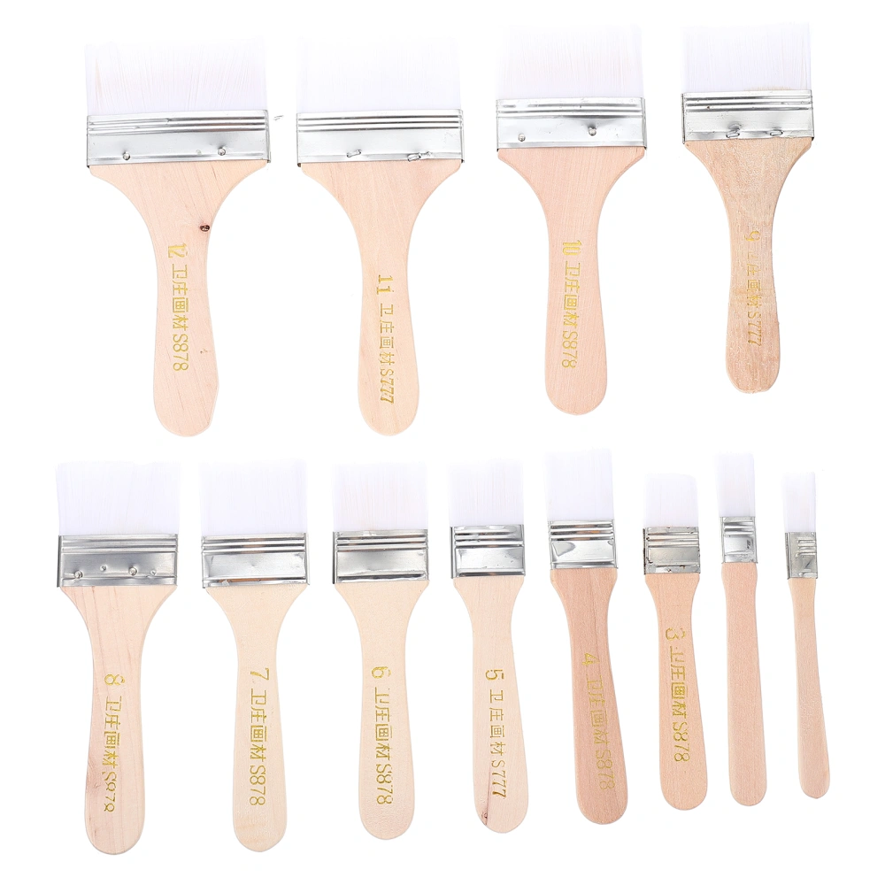 12pcs Oil Painting Brushes Kids Painting Drawing Brush Watercolor Painting Brushes