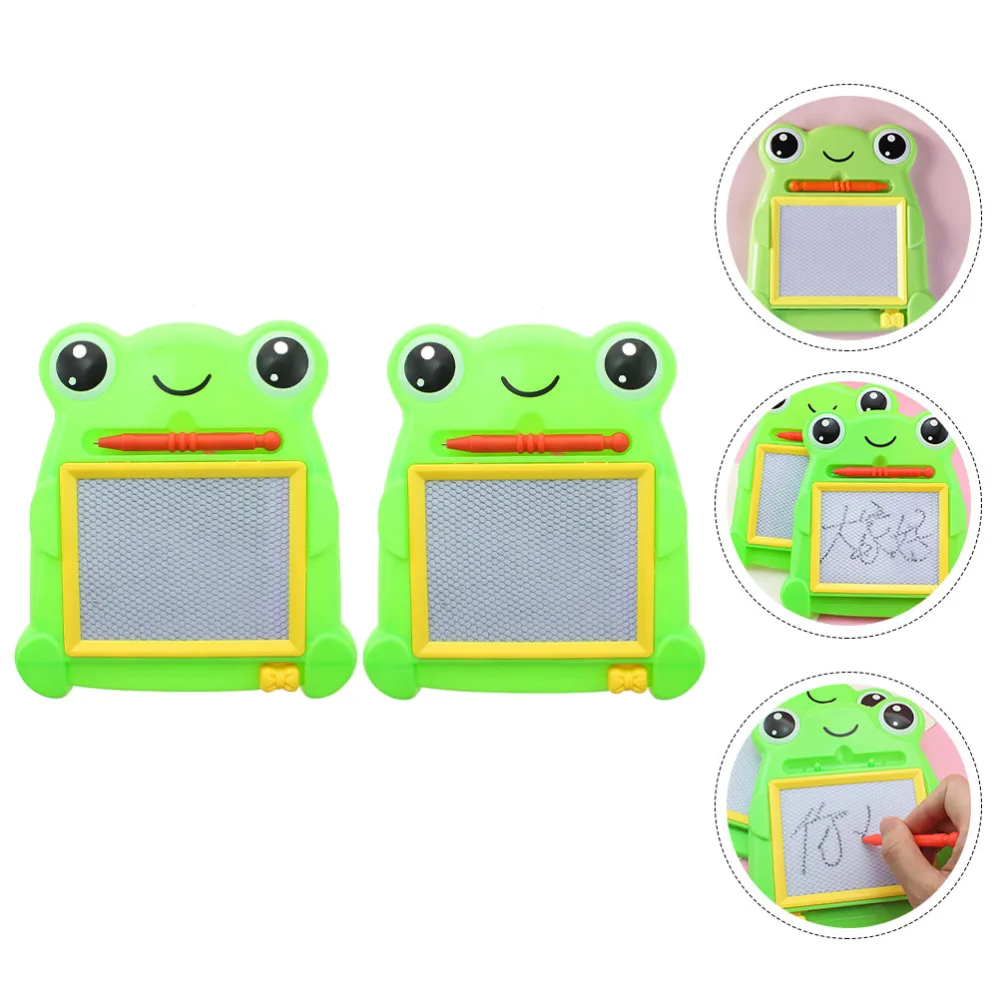 2Pcs Cartoon Frogs Writing Tablet Drawing Boards Early Education Graffiti Boards