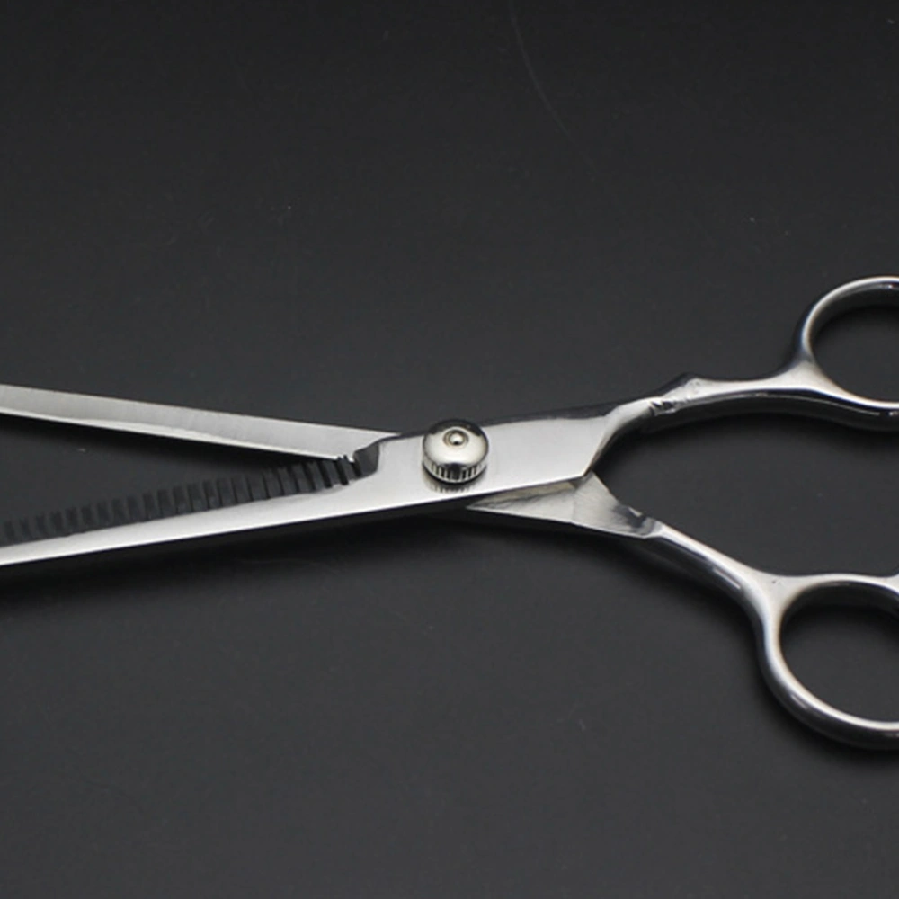 1 Set 6 Inches Hair Cutting Scissors Stainless Steel Hair Cutting Kit for Barbers Barber Shop (7 Pcs)