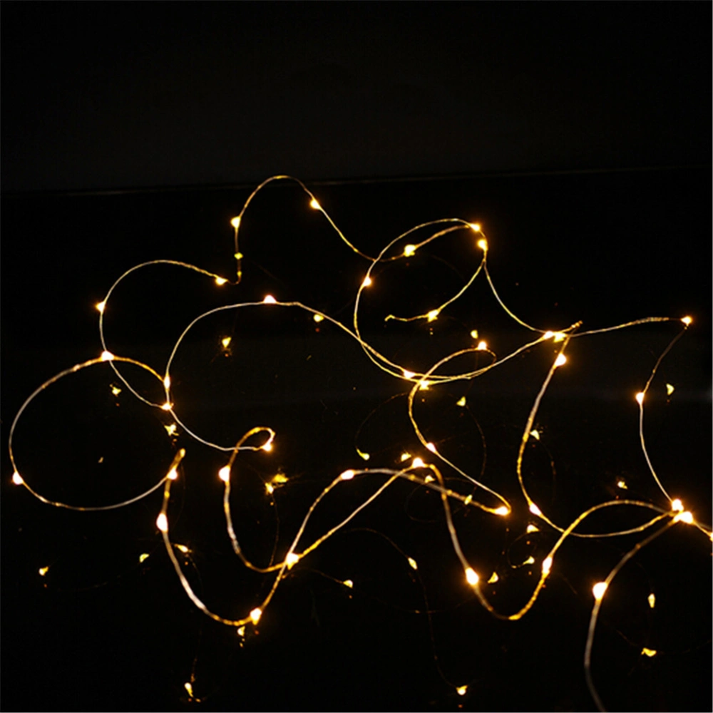 LED String Lights Battery Powered 20 LEDs / 6ft (2m) Ultra Thin Copper Wire Rope Lights for Trees Wedding Parties Bedroom (Warm White Light)