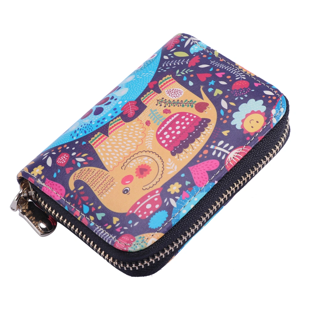 Women Bag Hand-painted Graffiti Digital Printing Multi-card Position Organ Package Set Zipper Coin Purse for Students Girl