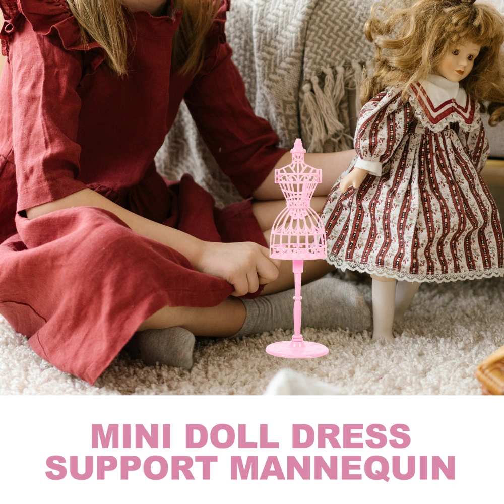 5pcs Mini Doll Dress Support Mannequin Model Full Dress Stand Doll Clothes Mannequin