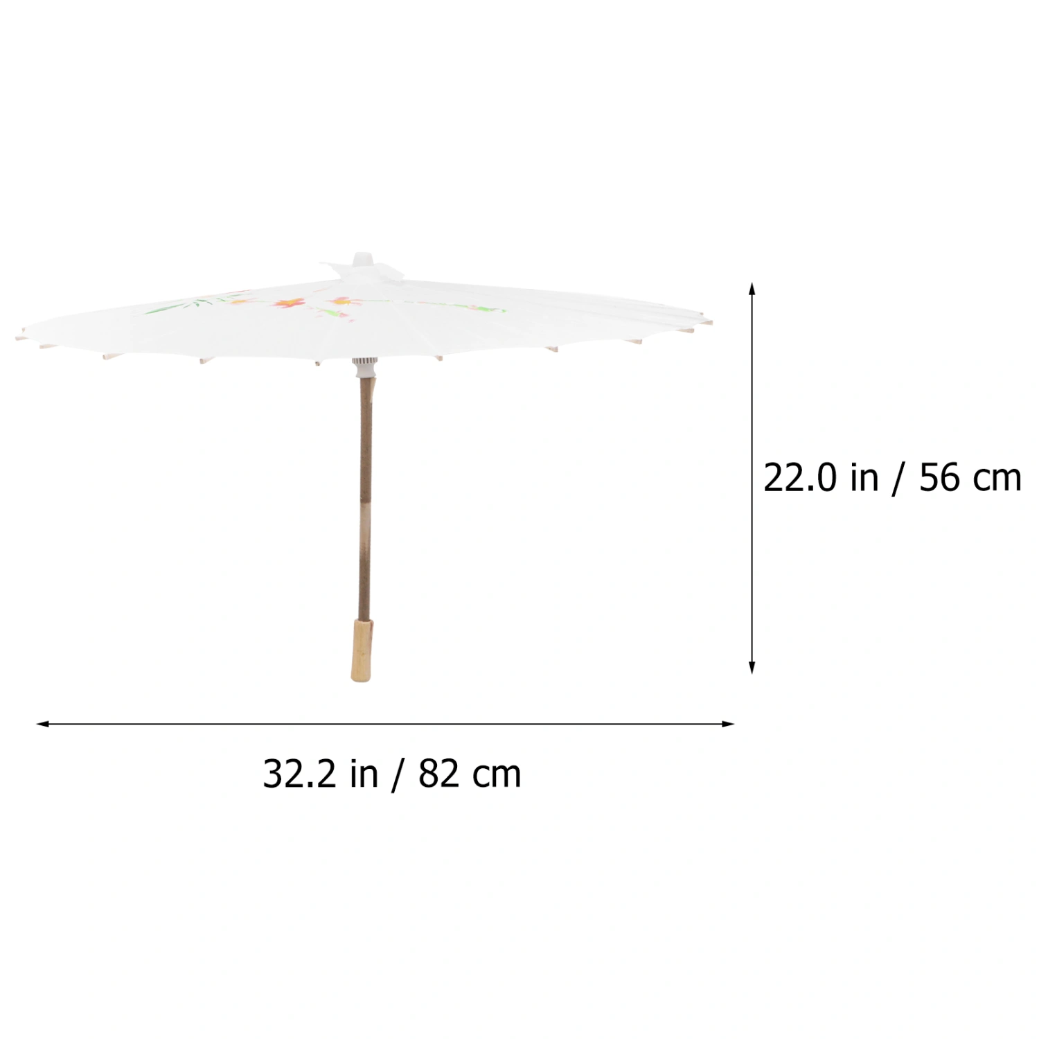 Silk Umbrella Decorative Oilpaper Umbrella for Dancing Decoration Performance Props Silk Umbrella Rain Party Supply(White Reinforcement,Large,Diameter:82cm)